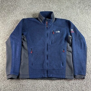 The North Face Summit Series Jacket Mens Medium Blue Scythe Fleece Full Zip - Picture 1 of 18