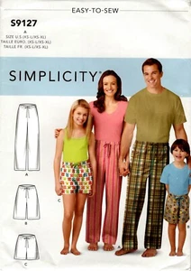 Simplicity S9127 Child Teen Adult Pants Shorts Sewing Pattern Uncut - Picture 1 of 2