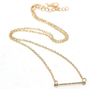 Womens Stick Pendant Chain Necklace Jewelry 9K Gold Filled Choker 20 In Long