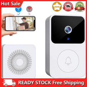 WiFi Wireless Video Doorbell Night Vision Doorbell Camera Two-way Audio (White) - Picture 1 of 12