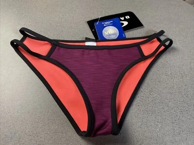 NUEVO CON ETIQUETAS OAKLEY Tab Side Pant TALLA S PÚRPURA/NEGRO PARTE INFERIOR DE BIKINI_5225 Foto 1 de 4