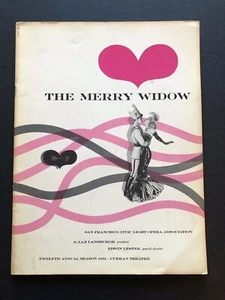 The Merry Widow Theatre Program w/Playbill (Curran,1951)- 24 Pages - 9" x 12" EX - Picture 1 of 7