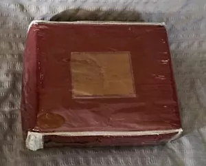 Juego de 6 sábanas King de lujo rojas 600 hilos mezcla de algodón borgoña - Imagen 1 de 3