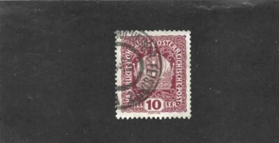 Austria 1918 Austrian Crown 10h Red Single Used - Image 1 of 2