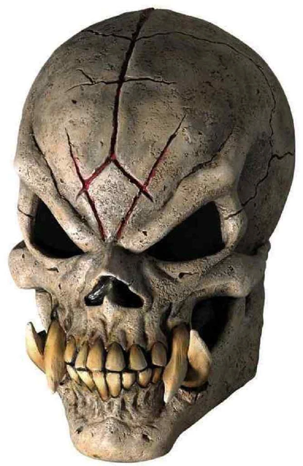 Doom Skull Mask Vampire Fang Skeleton Scary Halloween Adult Costume Accessory - Image 1 of 1