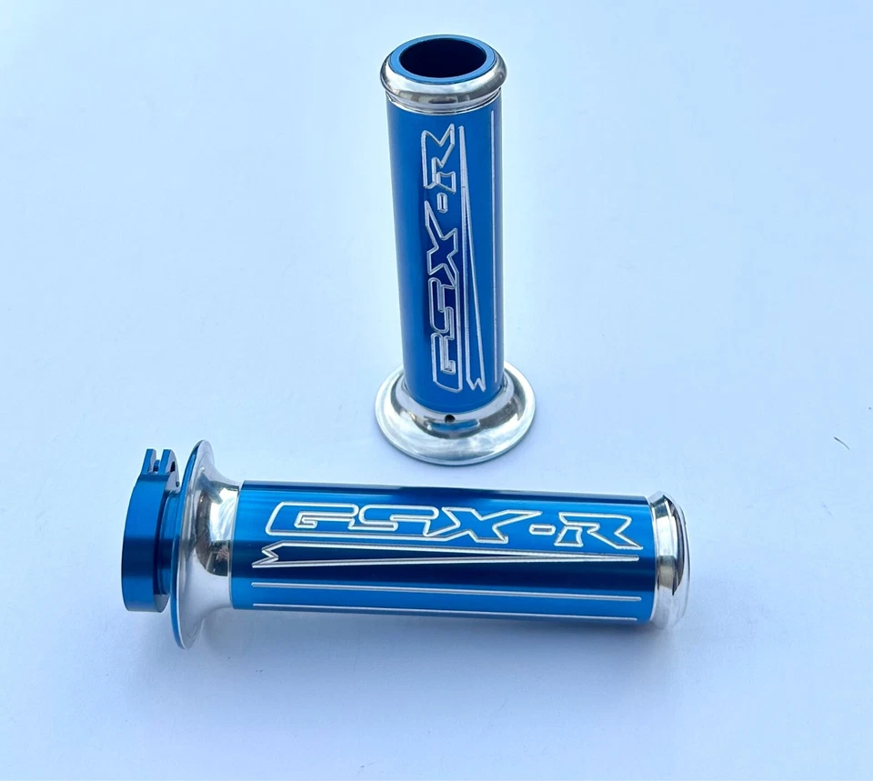 Empuñaduras Billet AZUL para Suzuki 2005-2006 GSXR1000 grabadas GSXR Foto 1 de 1