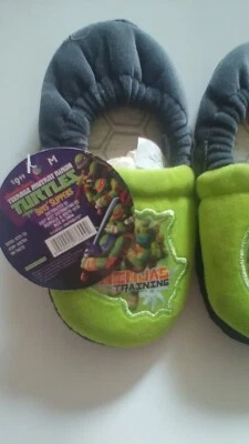 Teenage Mutant Ninja Turtles Slippers Vintage Nickelodeon  Toddler Boy's 7/8 NWT - Image 1 of 3