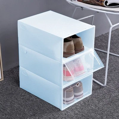 Household Thicken Transparent Stackable Shoe Box Dustproof Shoes Storage Bo ND - Image 1 of 4