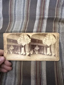 Vintage UNDERWOOD & UNDERWOOD Stereoview EAST ROOM PRESIDENT MANSION - Bild 1 von 4