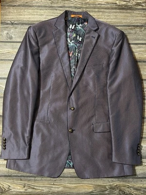 Abrigo deportivo Tallia 48L punto púrpura traje chaqueta elástica doble ventilación dos botones ¡EXCELENTE ESTADO USADO! Foto 1 de 4