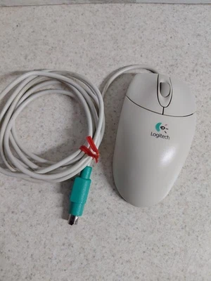 Logitech M-S48 Mechanical PS/2 ball mouse with USB adapter - Image 1 of 4