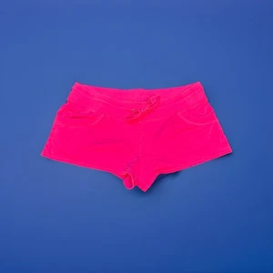 Y2K OP Hot Pink Booty Shorts L 11/13 Brats Cute Lounge Low Rise Thick Waistband - Picture 1 of 3