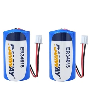 Brand New 2PCS ER34615 3.6V 1900mAh Non-rechargeable Battery with White Plug - Picture 1 of 3