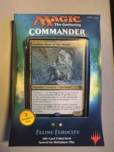 MTG 2017 Feline Ferocity Commander Deck Factory Sealed Magic Gathering English - Picture 1 of 2