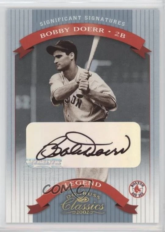 2002 Donruss Classics Significant Signatures /500 Bobby Doerr #180 Auto HOF - Image 1 of 2