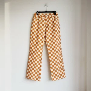 SOCIETY orange karierte Jeans Größe L - Bild 1 von 5