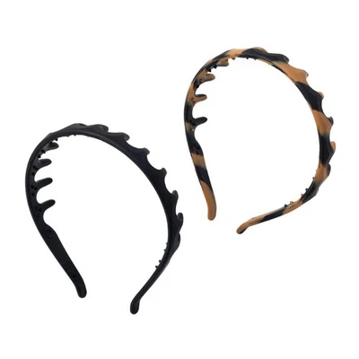 Diadema de silicona en forma de U 2 piezas diademas de moda cómodas bandas para el cabello Foto 1 de 4
