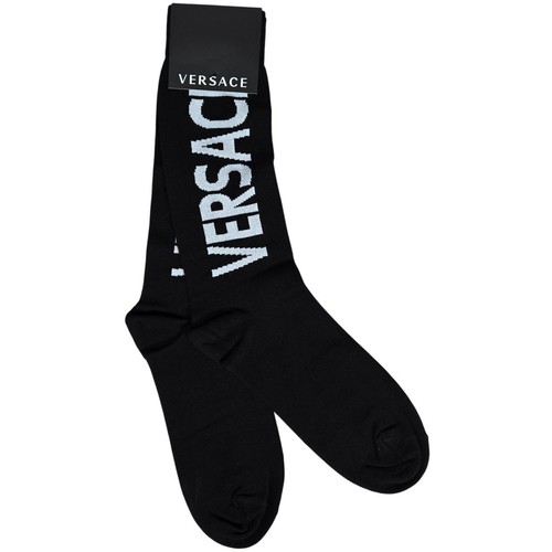 Calze Versace Logo Nero Bianco M Nuove con etichette