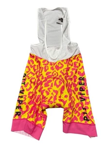 Heavy Pedal Pit Viper Wildcat Bib Pink Yellow Leopard Men’s Size Medium NWT - Picture 1 of 11