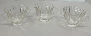 2 Sugars and 1 Creamer FEG90 Pattern by Federal Glass Paneled Footed Art Deco - Picture 1 of 11