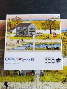 Buffalo Games Charles Wysocki Nantucket Flower Shop 300 Piece Jigsaw Puzzle - Picture 1 of 3