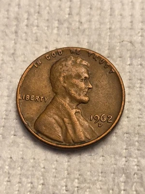 1962-D Lincoln cent rim cud - Image 1 of 3