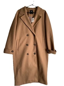 Cotton On Maxie Coat Jacket In Tan Size Xs/S Oversized Double Breasted RRP $150 - Picture 1 of 5