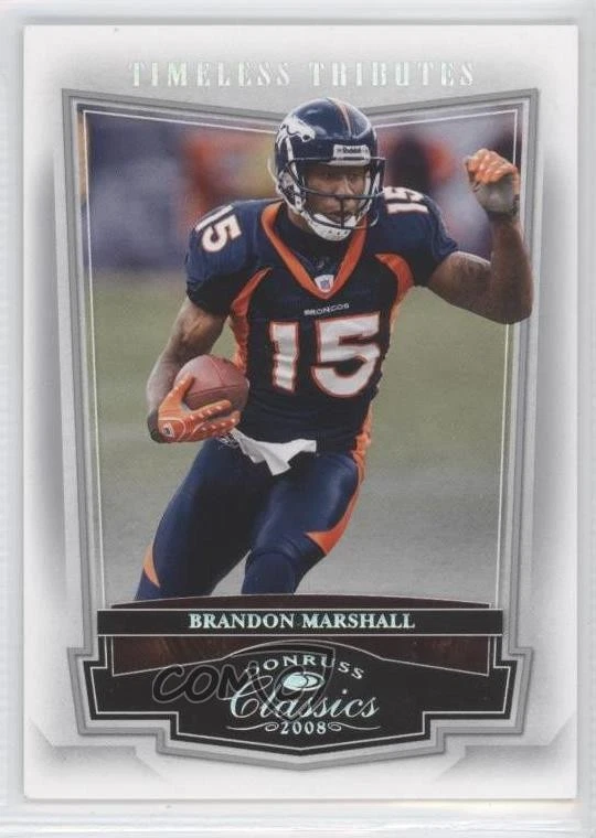 2008 Donruss Classics Timeless Tributes Silver /100 Brandon Marshall #31 - Image 1 of 2