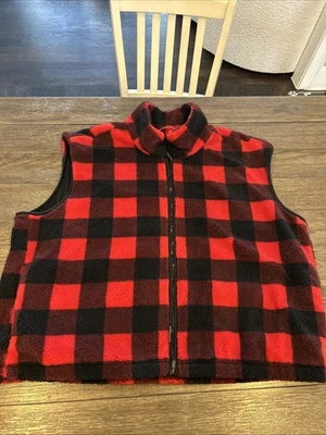 Target x Woolrich Buffalo Plaid Vest Mens XXL Faux Shearling Full Zip New w Tags - Image 1 of 4
