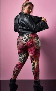 Torrid Betsey Johnson Leggings Multi Leopard 3 (3X) - Picture 1 of 9