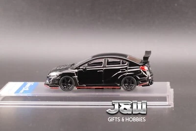 CM Model Subaru Impreza WRX Varis S4 Wide Body Nero Con Extra Set Ruote 1/64 - Immagine 1 di 4