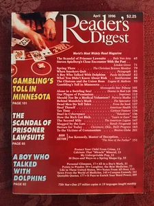 READERS DIGEST Magazine April 1996 Steven Spielberg Nelson Mandela Smoking - Picture 1 of 1