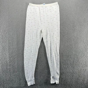 Vintage Sears Long Johns Women's Medium White Floral Roses Thermal Base Layer - Picture 1 of 11