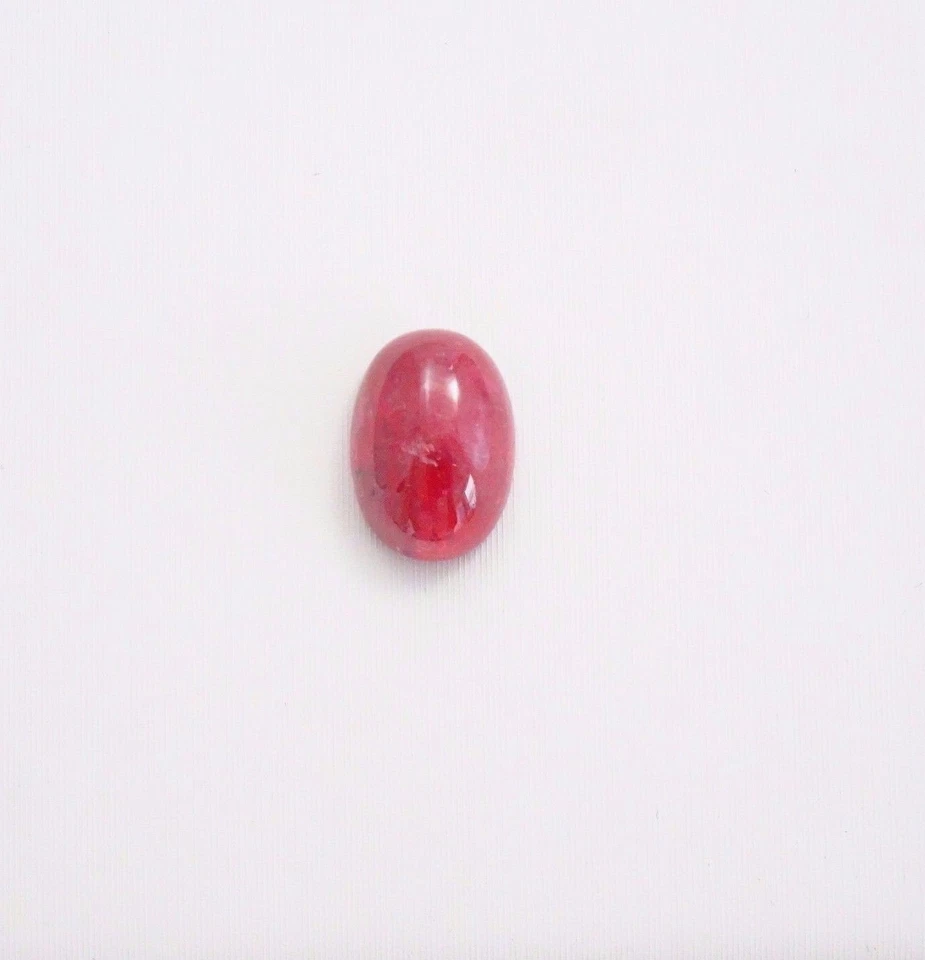 Rhodonite - 14x10mm Oval 8.0ct - Cabochon - Brazilian Rhodonite Cabochon - Image 1 of 1