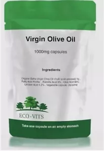 Virgin Olive Oil 1000mg Capsules – Heart-Healthy & Antioxidant-Rich ECOVITS - Picture 1 of 2