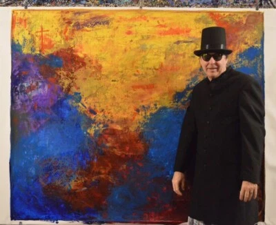 Mark Little original Professional￼￼ Canvas￼ painting￼ 72”X60”Abstract,Modern 6ft - Image 1 of 4