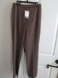NEU MIT ETIKETT * DAMENGRÖSSE 14 BRAUN GIORGIO'S OF WEST PALM * ITALIEN WOLLHOSE - Bild 1 von 6