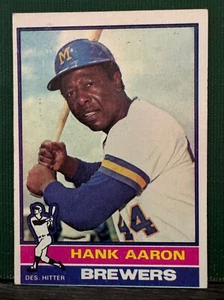 1976 Topps #550 Hank Aaron - Foto 1 di 6