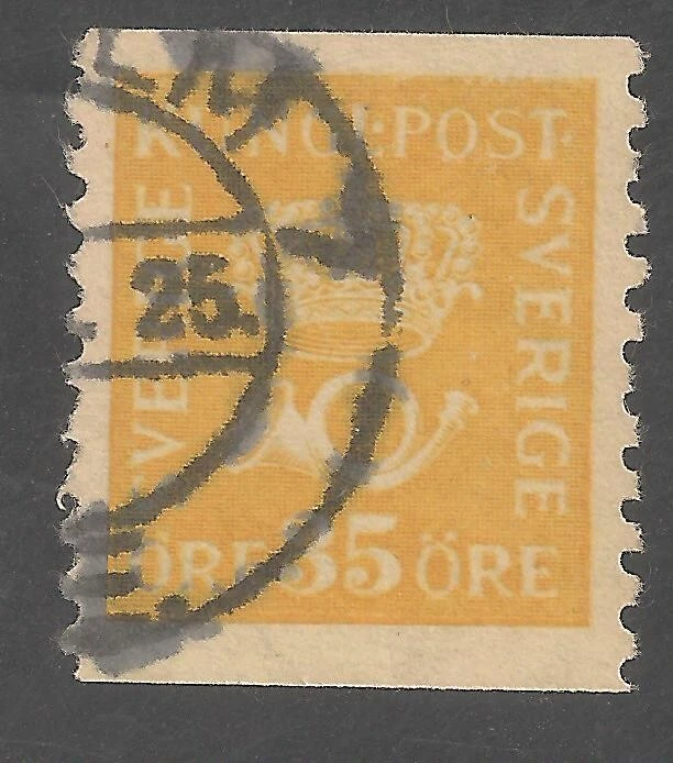 Suecia #160 (A18) en muy buen estado usado - 1923 35º corona y bocina de poste Foto 1 de 1