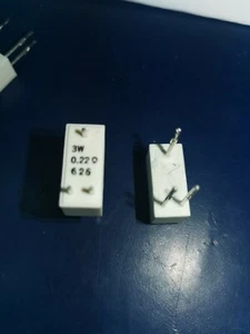  Dual EMITTER RESISTOR  2 x  0.22 Ohm 3W   - Picture 1 of 1