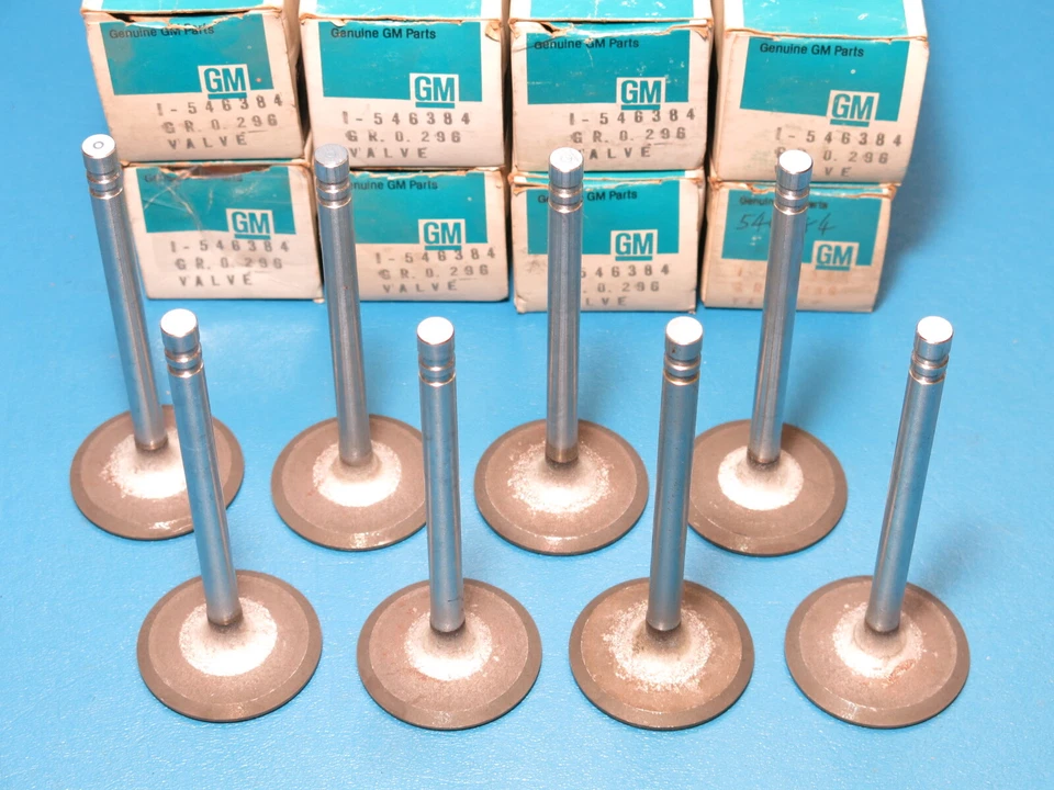 Juego de válvulas de admisión NOS (8) GM Pontiac 400 Tempest LeMans GTO 546384 Foto 1 de 4