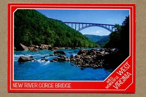NEW RIVER GORGE BRIDGE, Wild, Wonderful WEST VIRGINIA SOUVENIR POSTCARD - Picture 1 of 2