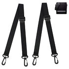 2pcs Crossbody Bag Black With Buckle Hook Shoulder Straps Adjustable Length