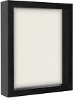 Americanflat 8.5x11 Shadow Box Frame in Black with Soft Linen Back 
