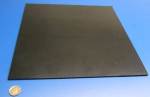 ABS Sheet Smooth on Both Sides, Black, .125" (1/8") x 12" x 12", 8 Units - Picture 1 of 6