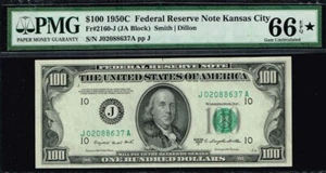 $100 1950C Kansas City FRN. PMG 66 EPQ. Star Designation - Picture 1 of 2