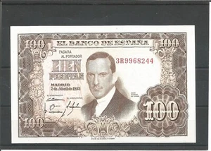Billete de 100 pesetas, año 1953, nuevo sin circular - Imagen 1 de 2