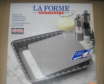 原装 Kaiser La Forme Quiche 12 英寸方形平底锅 德国 — 第 1/3 张图片