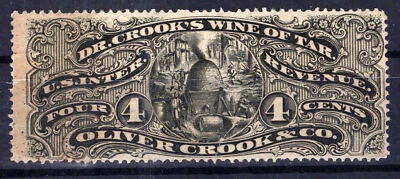 US Revenue Medicine RS65a FVF Oliver Crook & Co, old paper ZAYIX 1224MAR015 - Image 1 of 2