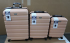 Coolife+Luggage+3Pcs+Suitcase+Spinner+Hardshell+Lightweight+TSA+Lock+Sakura+P